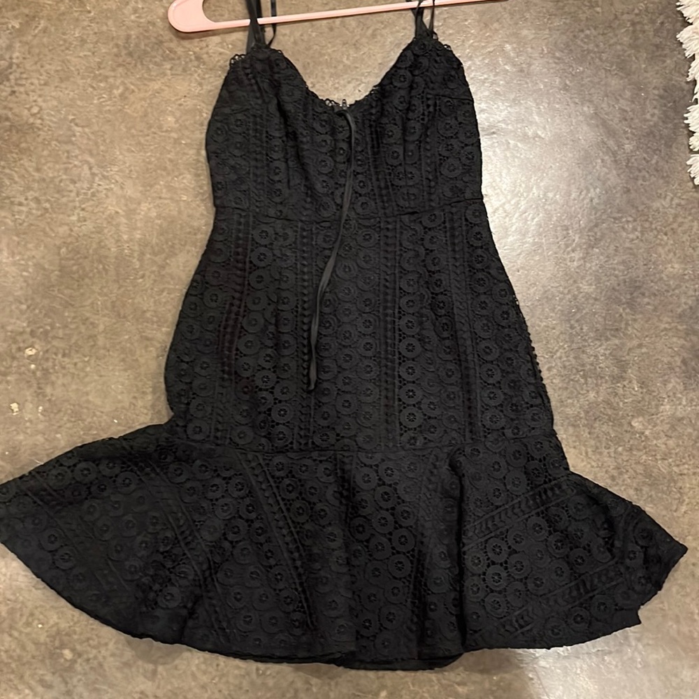Patterned Black Dress